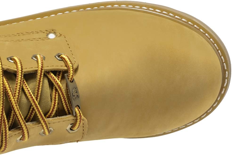 CAMEL CROWN Bottes à lacets Bottes de combat pour hommes Bottes de travail Bottes pour hommes Chaussures de travail en cuir Bottes de travail classiques à tige courte pour extérieur Bottes de loisirs antidérapantes