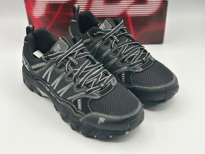 Fila Men's Memory at Peak Steel Toe Trail Runner, Black/Metallic Silver, T38