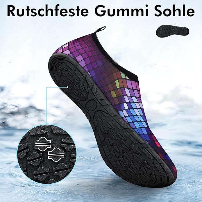 SAGUARO Chaussures pies nus, en néoprène, unisexes, pour le bain, la natation, la plage, le surf, l'eau
