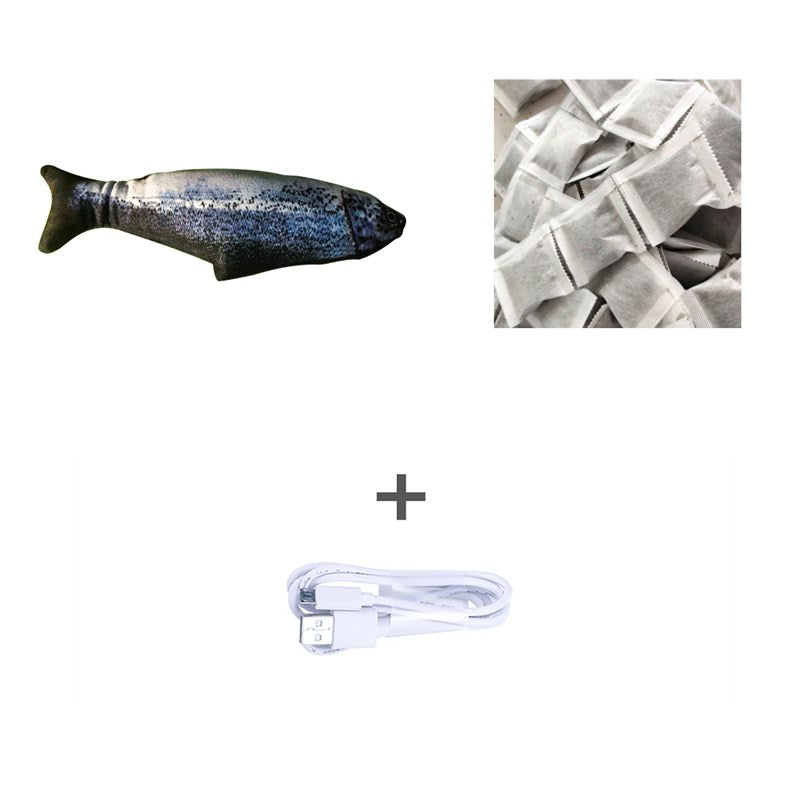 Poisson Interactif "Real-Flop" – Jouet Électrique Sautillant & Rechargeable USB
