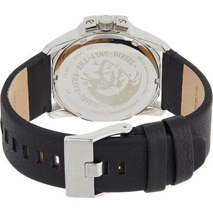 Montre Diesel  , 46 mm, en acier inoxydable avec bracelet en cuir Avec Bracelet