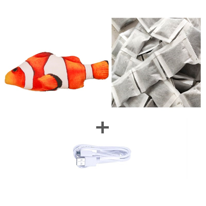 Poisson Interactif "Real-Flop" – Jouet Électrique Sautillant & Rechargeable USB