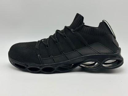 Chaussures de Sécurité Hommes Basket de Securite Femme Protection Acier Amorti Mode Confortable Legere Respirante Chaussure de Chantier(Noir G,44 EU)