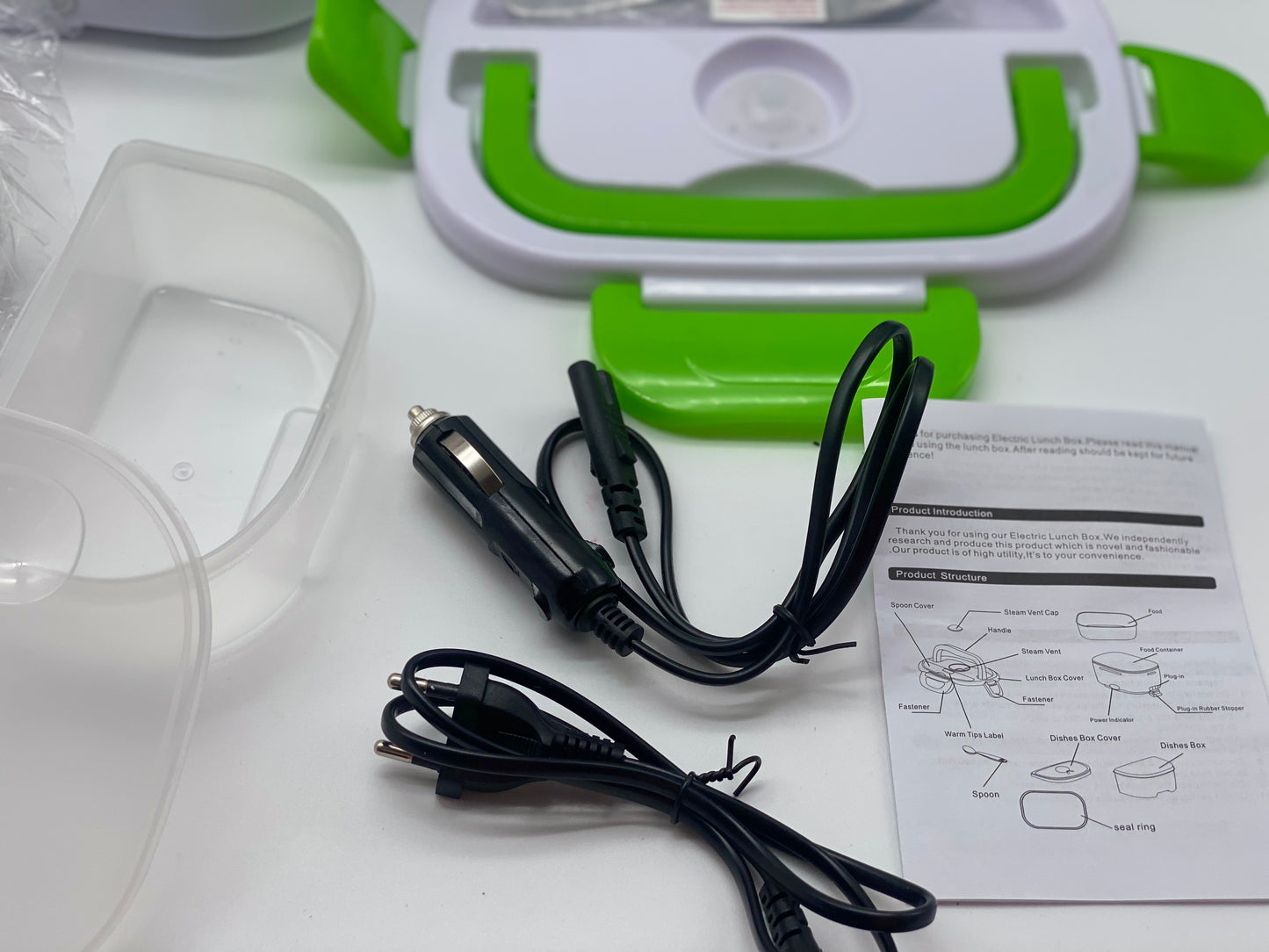Boîte Chauffante Lunch Box 1.5L Électrique Boîte à Lunch Thermique 12V 24V 220V 40W 3 en 1 Boîte Alimentaires Boîte Repas revêtement en Isolation en Acier Inoxydable Boîtes-Repas