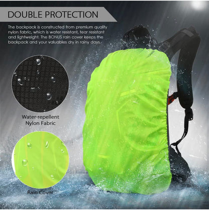 Sac à dos 20L Résistant à l'eau Vélo Sac Pack Sports de Plein Air Equitation Voyage Camping Randonnée avec Housse de Pluie Housse de Casque