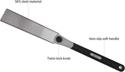 Amazon Basics Scie japonaise à double tranchant pour travail du bois 33 cm
