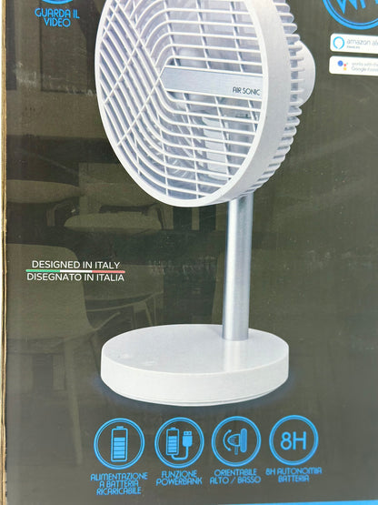 Ventilateur de table Silencieux et Puissant avec Batterie Rechargeable - WI-Fi App Contrôle Vocal