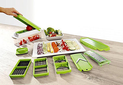 Hachoir "Pro-Chef 12" – Coupe-Légumes Multifonctionnel 12-en-1 & Mandoline de Précision