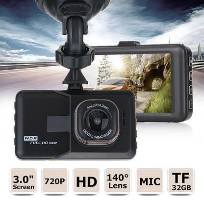 Camera embarquée, dash cam Enregistreur de conduite caché Acier en or noir 3,0 pouces HD 1080P Enregistreur de conduite de voiture Spot du fabricant