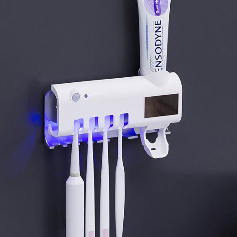 Stérilisateur UV "Pure-Smile" – Support Brosse à Dents Intelligent & Distributeur Automatique de Dentifrice
