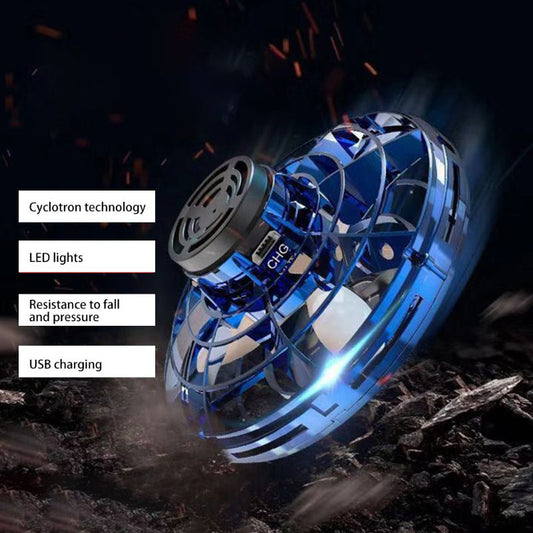 Drone UFO "Gravity-Free" – Induction Manuelle, Rotation 360° & Illumination LED