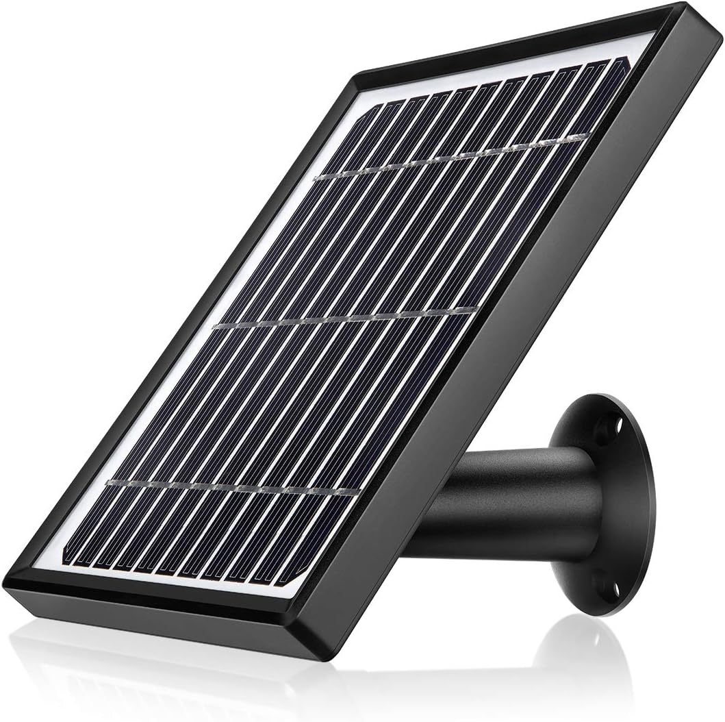Ctronics Caméra de Surveillance Batteries Rechargeable WiFi, Caméra Batterie WiFi extérieure sans Fil avec détecteur de Mouvement PIR, Audio bidirectionnel, Vision Nocturne, étanche (Panneau Solaire)