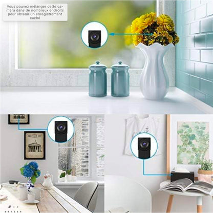 Mini caméra, enregistreur vidéo 1080P Portable petite caméra IP P2P sans fil avec détecteur de mouvement, contrôle d'application pour IOS et Android RÉUTILISABLE