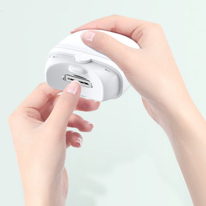 Coupe ongles électriques rechargeables automatique pour enfants Adultes Manucure Polissage avec lumière intégrée
