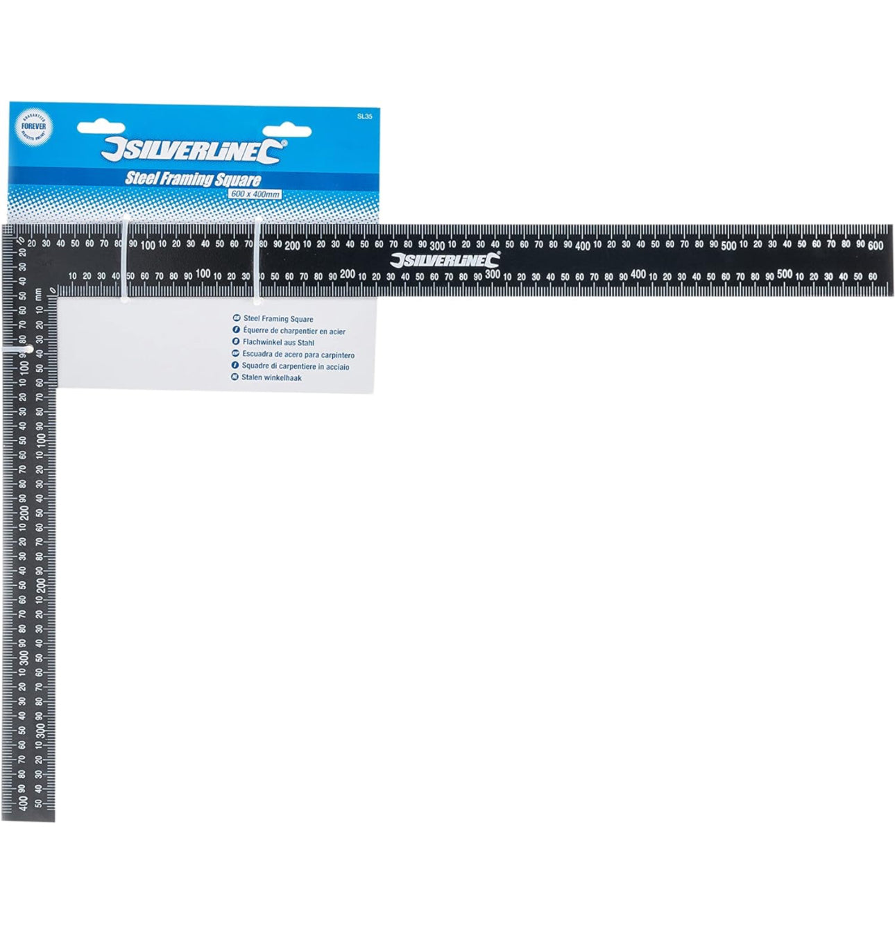Silverline SL35 Équerre de charpentier en acier 600 x 400 mm