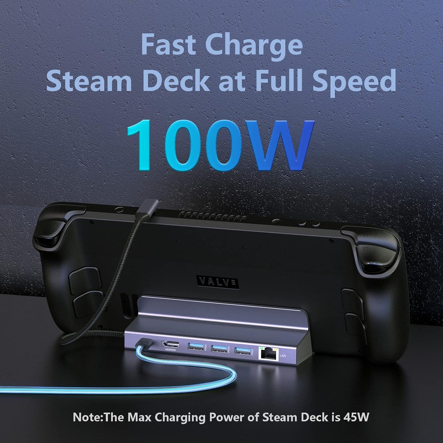 Hub USB C, Adaptateur USB C 6 en 1 Station d'accueil Multiport avec 5 Gbps USB 3.0 * 3, 4K HDMI, Charge Rapide PD 100W pour MacBook, iMac, Clé USB, Windows, Steam Deck