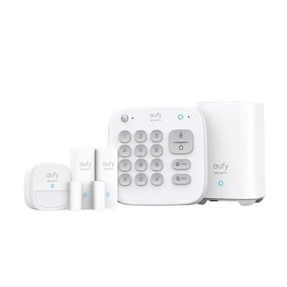 Kit alarme 5 pièces Eufy Anker + Caméra de surveillance C210 intérieure Blanc