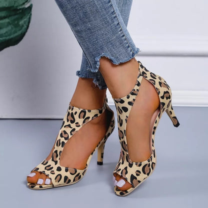 Sandales "Sky-High Chic" – Bottines d'Été à Bout Ouvert & Fermeture Éclair