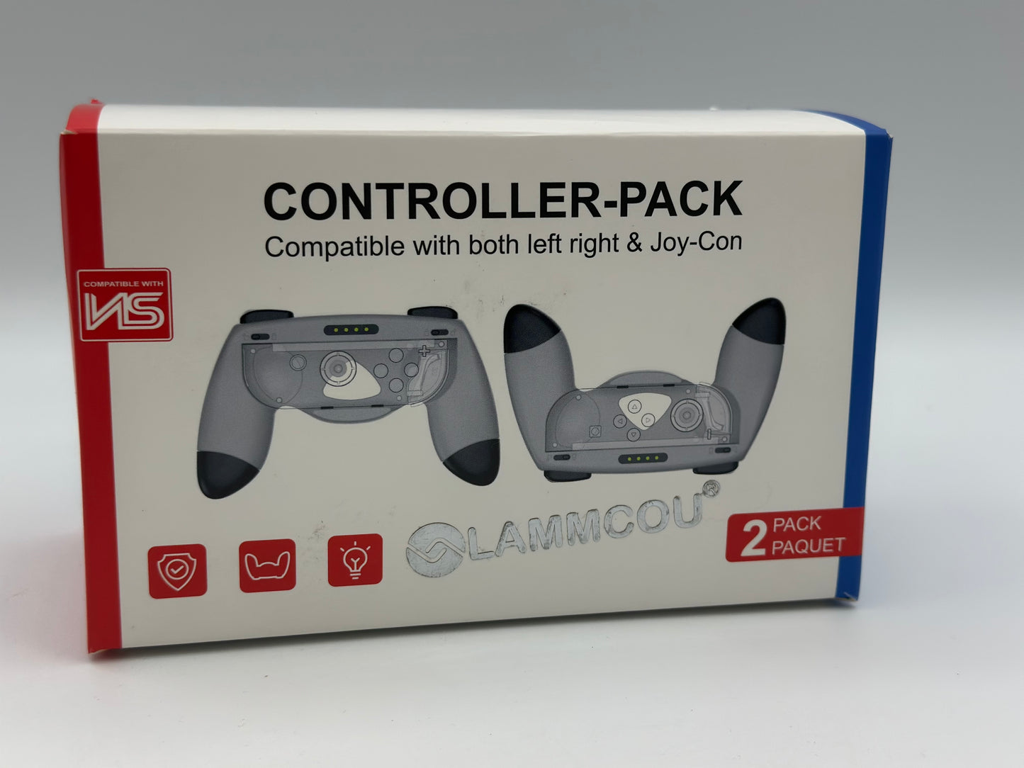 Compatible avec Manette de Jeu Nintendo Switch Joy-Con - [2 Pcs] Poignées de Manette Confortables pour Switch Joy-Con, gris
