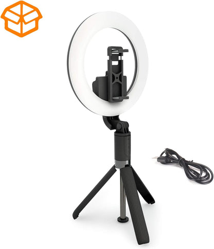 Perche a Selfie [avec Selfie Ring Light], 35.4'' Aluminium Extensible Selfie Stick 360° Rotation avec Bluetooth, Monopode Rechargeable Selfie Anneau Lumineux Compatible pour iPhone/Huawei/Gopro