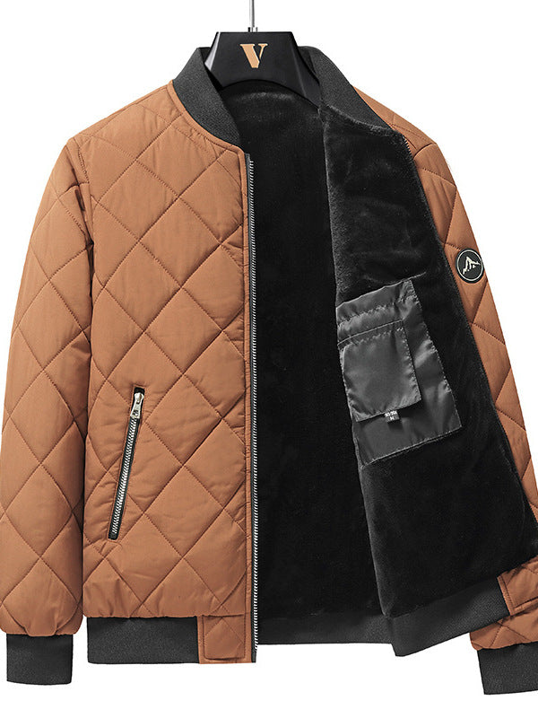Veste Mode Design en coton d’hiver Chaud Épaissi Casual Couleur unie pour hommes