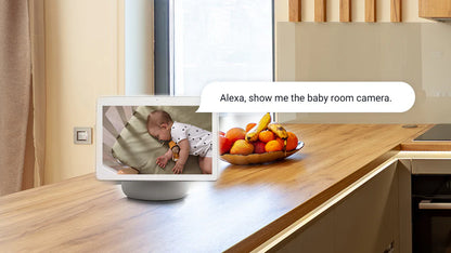 - Caméra d'intérieur Wi-Fi Dual-Band 4MP, 5 GHz/2,4 GHz, Panoramique à 350° et Inclinaison à 60°, Détection Humaine et Sonore, Suivi Intelligent, Audio Bidirectionnel, Stockage Cloud et Local jusqu'à 128 Go, Compatible avec Alexa
