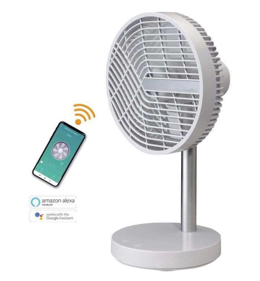 Ventilateur de table Silencieux et Puissant avec Batterie Rechargeable - WI-Fi App Contrôle Vocal