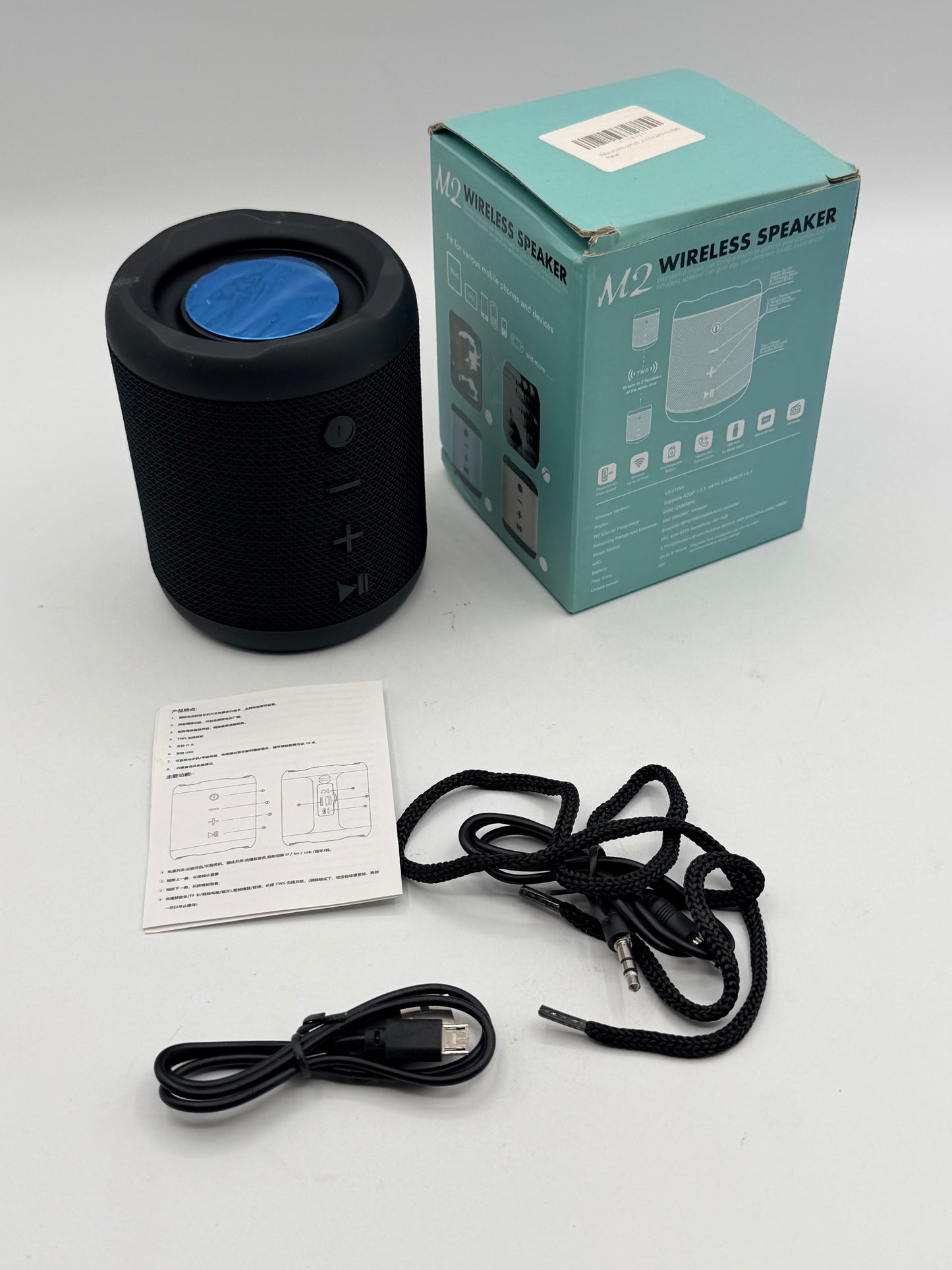 M2 haut Parleur Sans Fil Bluetooth Étanche Mini HD Son Stéréo Haut-Parleur Basse Wenaxibe 147