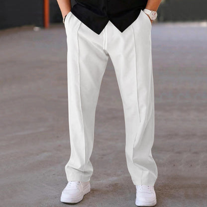 Pantalons pour hommes droit ample décontracté avec cordon de serrage Vêtements design