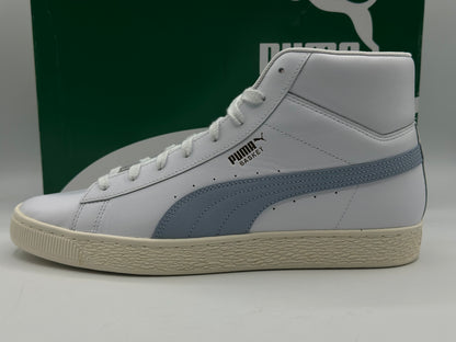 Puma BASKET MID UNISEX - Baskets Montantes - White/Forever Blue/Team Gold/Blanc
