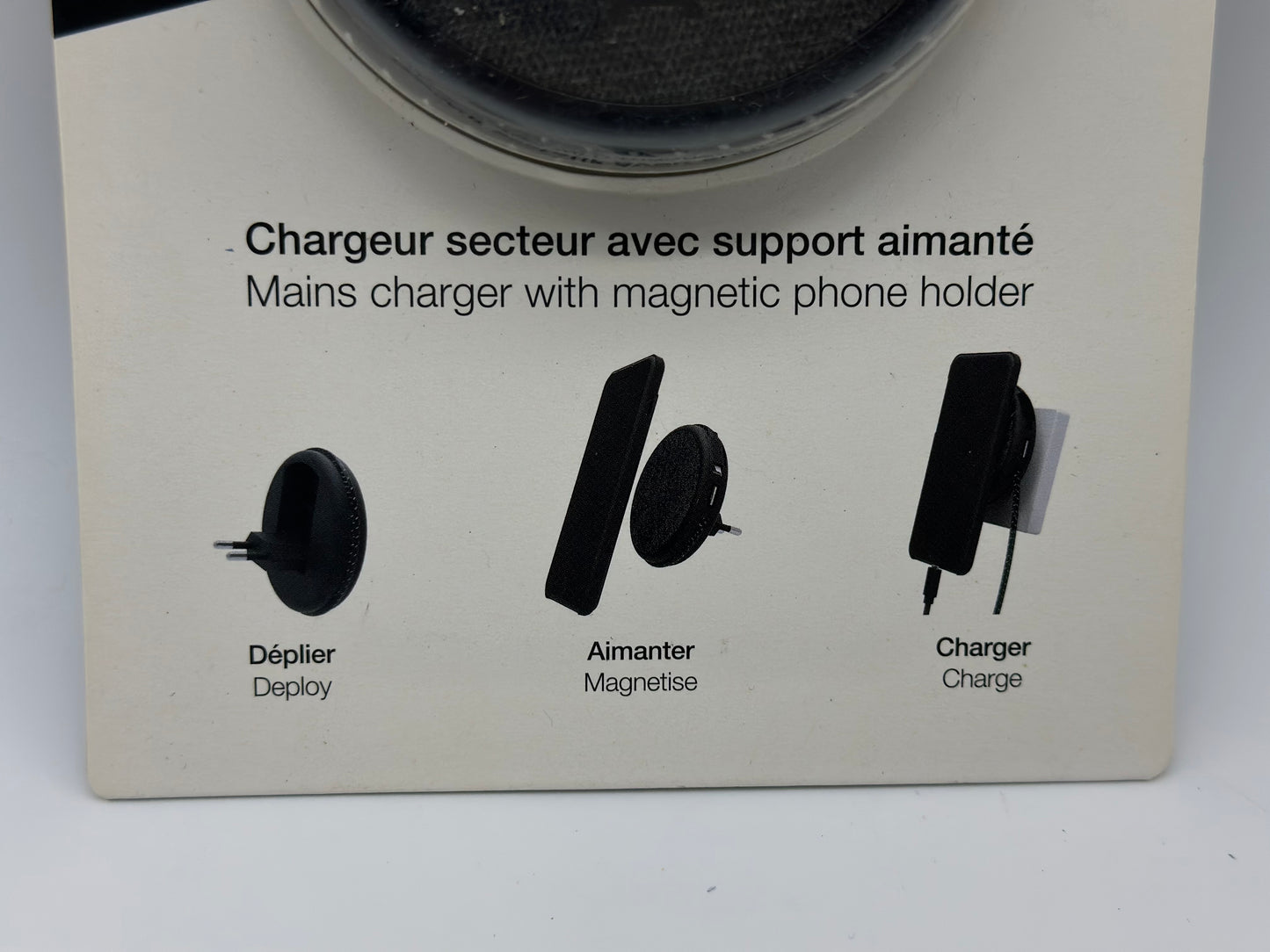 ADEQWAT Chargeur Secteur Magnetique Noir-Cable USB C