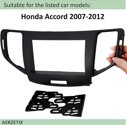 Cadre/façade/Adaptateur 2 DIN pour autoradio de Voiture - Compatible avec Honda Accord 2007-2012
