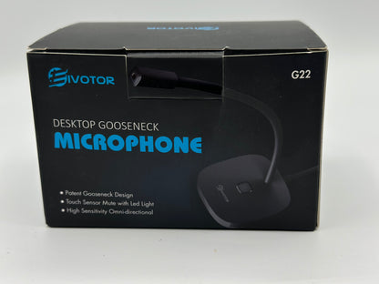 EIVOTOR Microphone PC USB Micro Computer Ordinateur Plug & Play Micro d'enregistrement avec Bouton Muet Compatible avec Mac, Windows 7/8/10, PS4 pour Discord, Youtube, Skype, Podcast, Conférence