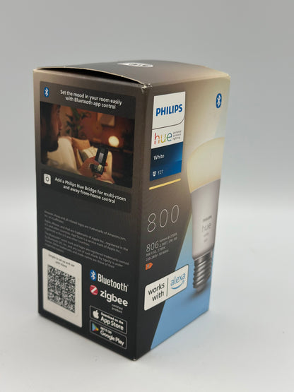 Philips Hue White, ampoule LED connectée E27 - Contrôle via Alexa, Google Assistant, Apple HomeKit - Ambiances personnalisées et économie d'énergie