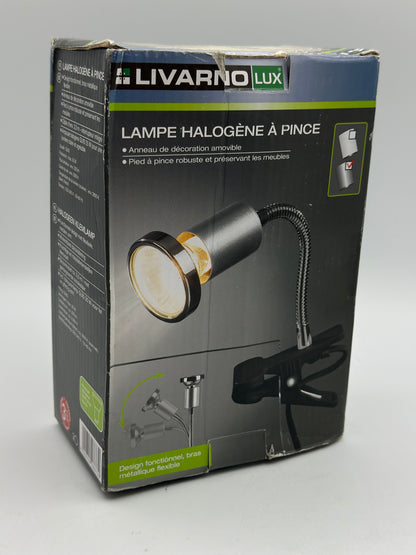 Lampe halogène à pince oriantable