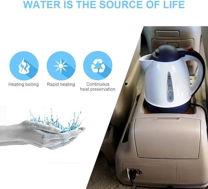 Bouilloire Électrique 1000ml Portable pour Voiture,Voyage Allume-Cigare DC12V Rapide pour Thé Café