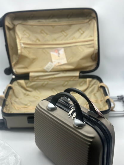 Valise Cabine avec Vanity, Marque Française (Champagne , Cabine & Vanity)