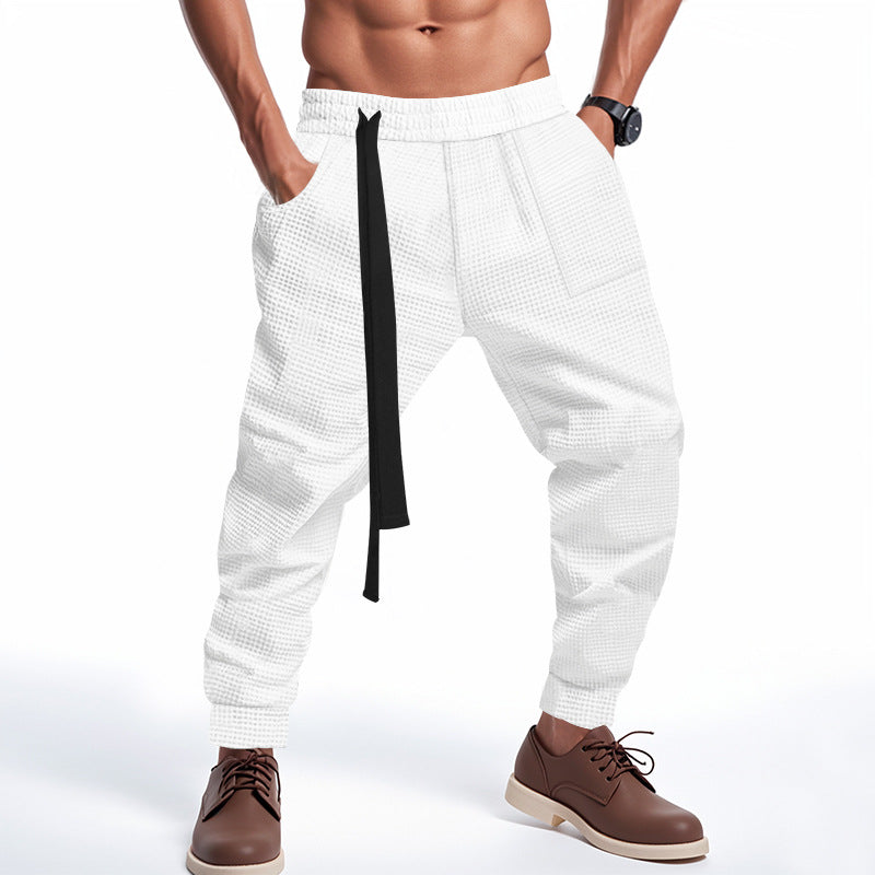 Pantalon "Waffle-Street" – Jogging en Maille Gaufrée & Coupe Relaxed