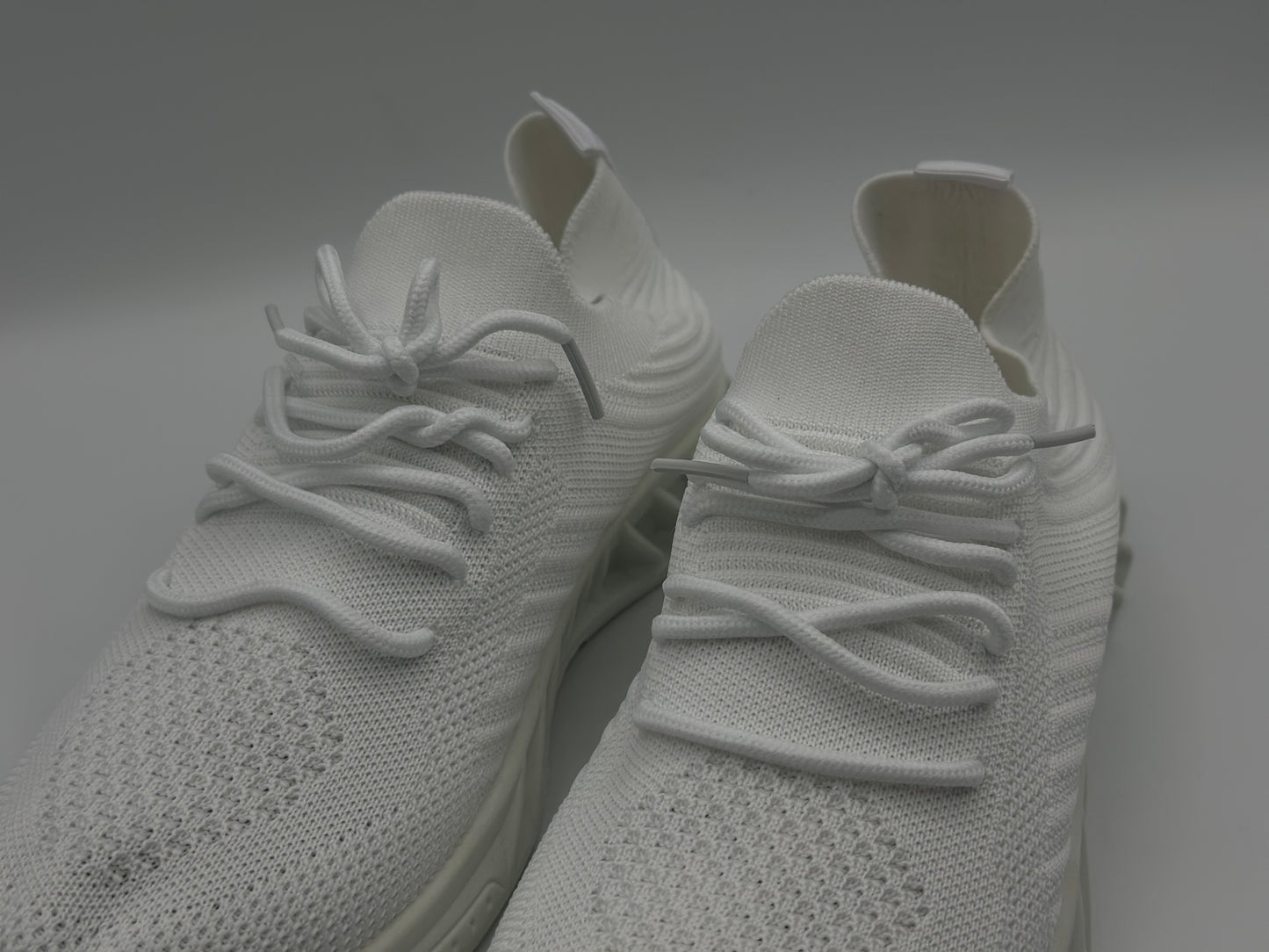Semelles intérieures en dentelle pour homme - Maille souple - Couleur tendance - Chaussures de sport décontractées respirantes et solides - Pour la course à pied, blanc, 40