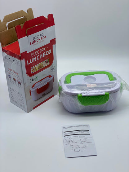 Boîte Chauffante Lunch Box 1.5L Électrique Boîte à Lunch Thermique 12V 24V 220V 40W 3 en 1 Boîte Alimentaires Boîte Repas revêtement en Isolation en Acier Inoxydable Boîtes-Repas