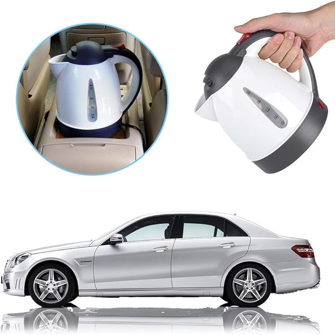 Bouilloire Électrique 1000ml Portable pour Voiture,Voyage Allume-Cigare DC12V Rapide pour Thé Café