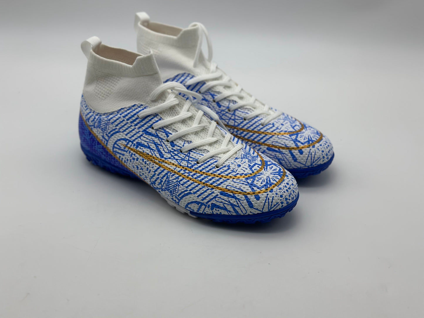 Chaussures de Football Homme Professionnel Chaussures de Futsal Antidérapants pour l'entraînement Athlétisme Adolescents High Top Chaussures de Sport