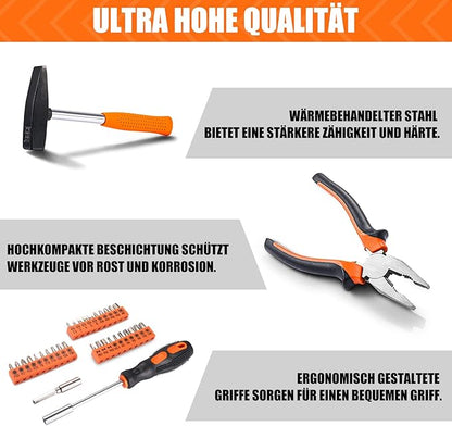 Mallette à Outils 56 pièces, Kit d’Outils - Pince,Tournevis et Jeu d'Outils - pour Bricolage à Domicile