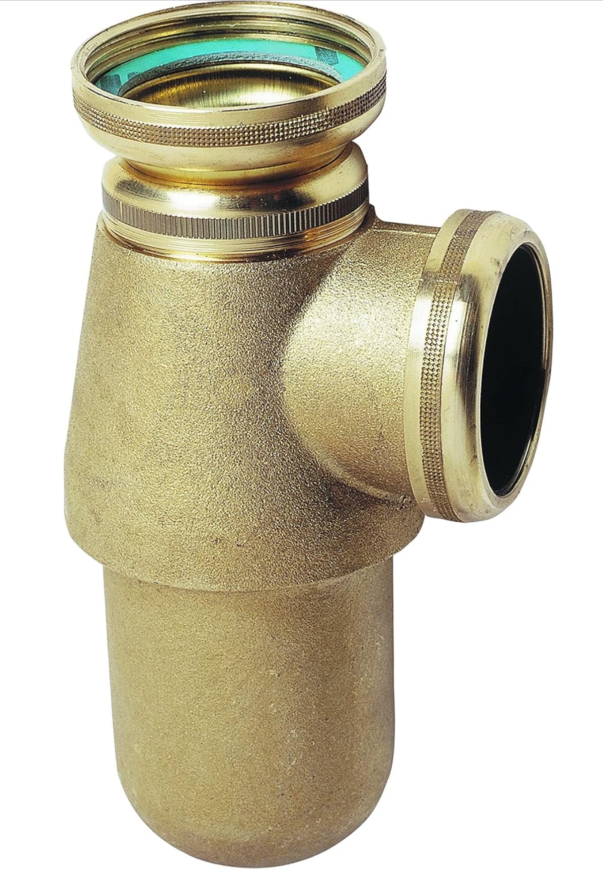 Wirquin SL501C Siphon d'évier classique ⌀40 mm en laiton réglable en hauteur, blanc