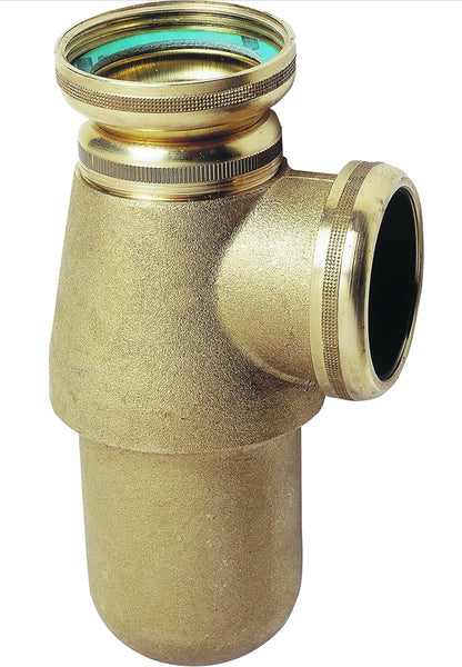 Wirquin SL501C Siphon d'évier classique ⌀40 mm en laiton réglable en hauteur, blanc
