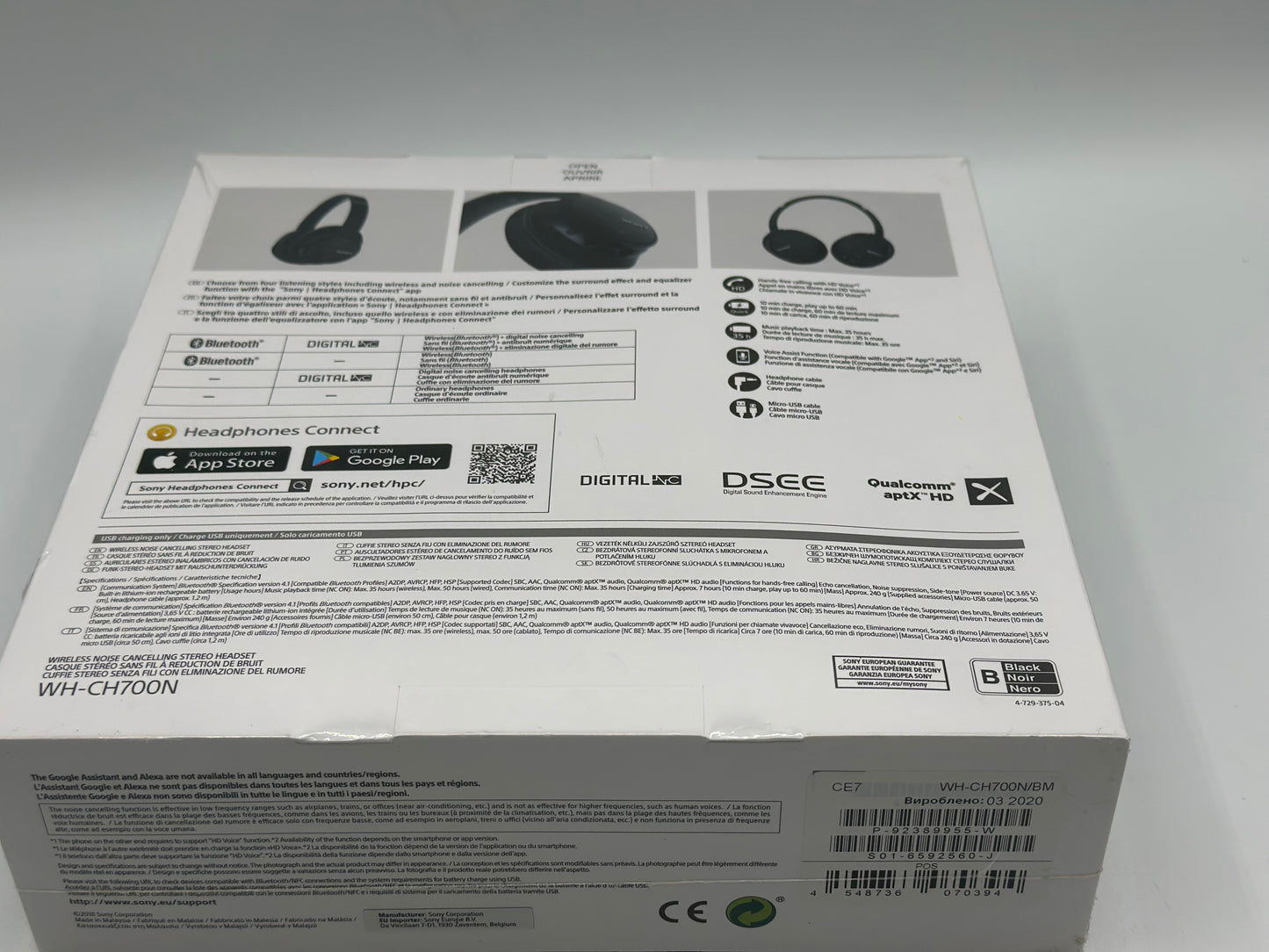 SONY
Casque audio Bluetooth - Noir - WHCH700NB