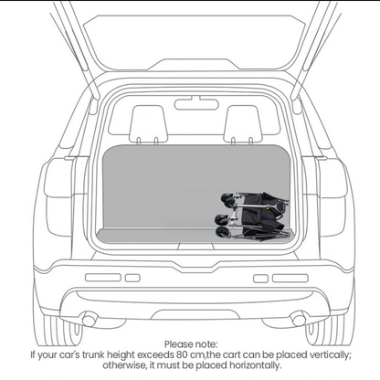 Chariot pliable avec capacité 70 L et charge maximale 100 kg