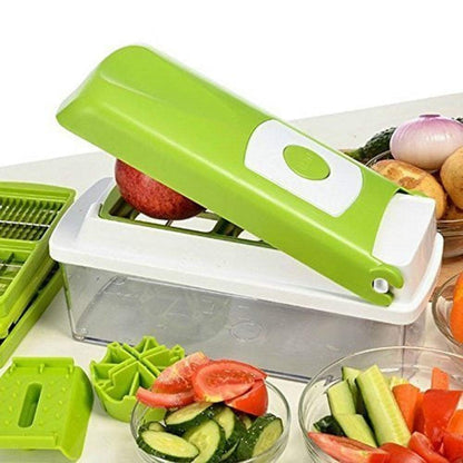 Hachoir "Pro-Chef 12" – Coupe-Légumes Multifonctionnel 12-en-1 & Mandoline de Précision