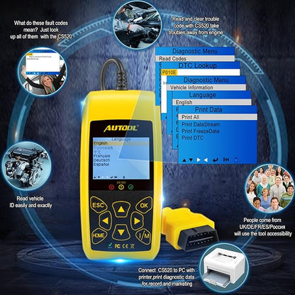 Autool CS520 Lecteur de Code Automatique Jaune neuf