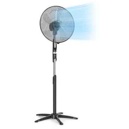 KLARSTEIN Summer Vibe - Ventilateur sur Pied, Jusqu'à 2040m³-h, 16" (41cm), 55W de puissance, 5 pales, Oscillation Horizontale à100